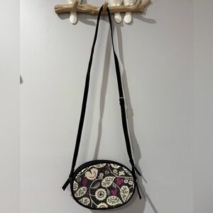 Disney Park Vera Bradley Birds and Flowers Sequined Cross Body Bag Small Black D